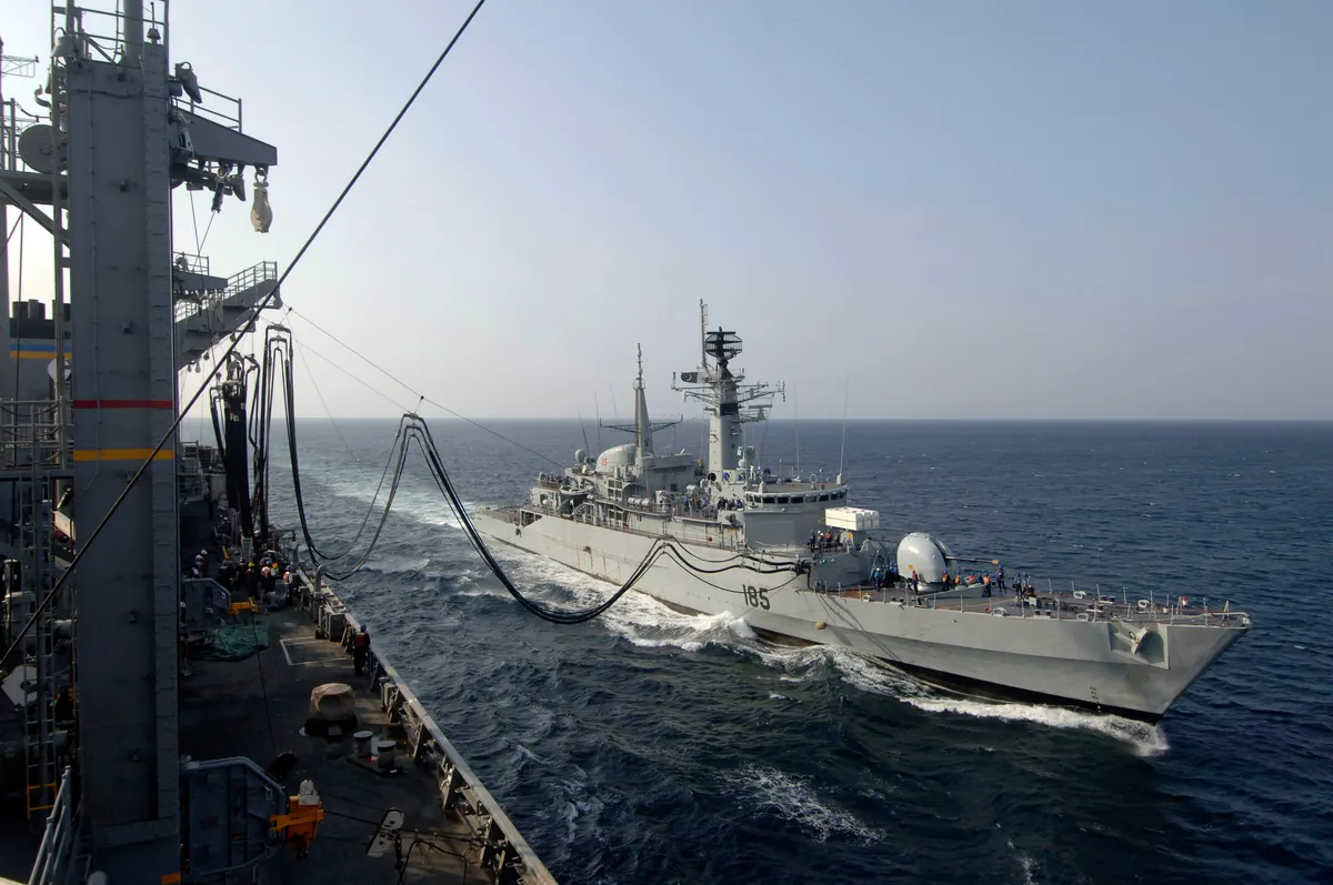 Pakistan Navy warship underway in the Arabian Sea