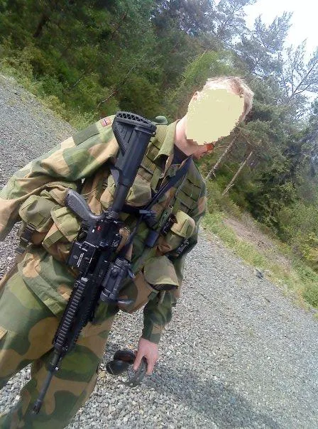 Norwegian Home Guard soldier with HK416 rifle