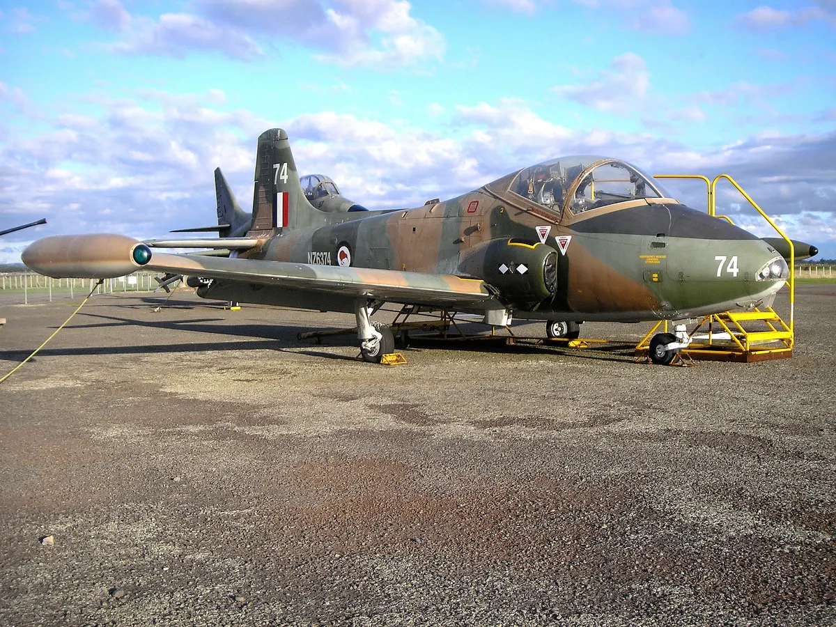 Yeni Zelanda Kraliyet Hava Kuvvetleri'ne ait BAC Strikemaster jet uçağı