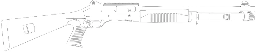 Benelli M4 Super 90 yarı otomatik av tüfeği