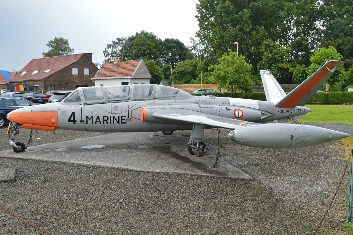 Fouga CM.175 Zephyr jet trainer on the ground