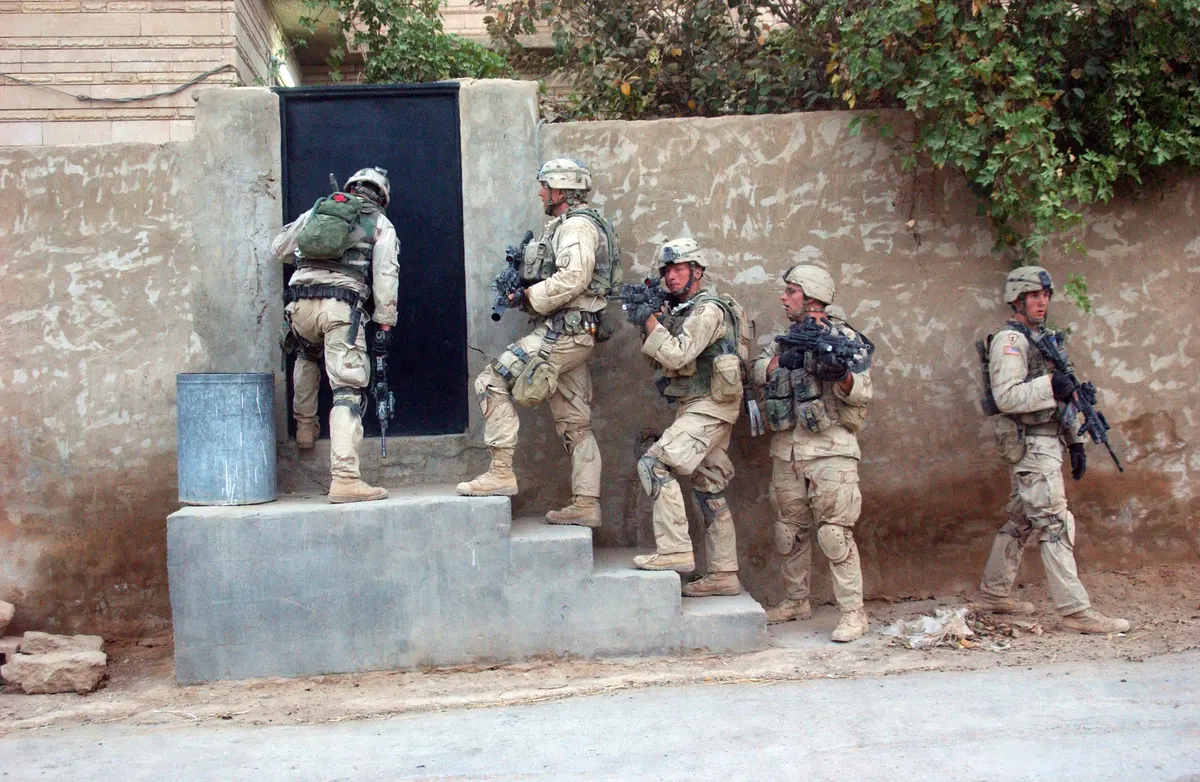 US Army soldiers on patrol in Iraq