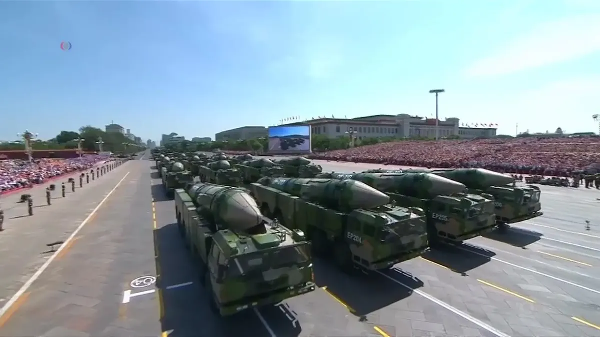 Chinese DF-21D anti-ship ballistic missile on parade