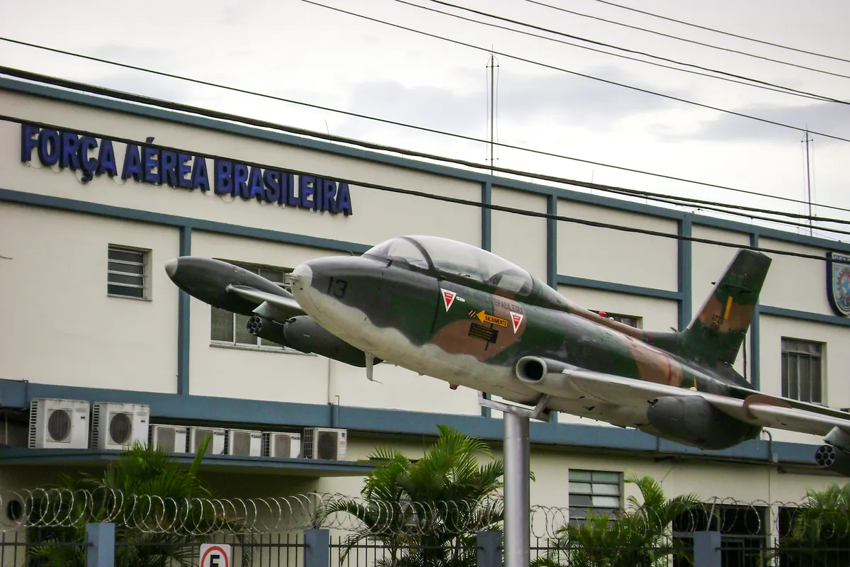 Embraer AT-26 Xavante jet trainer in flight