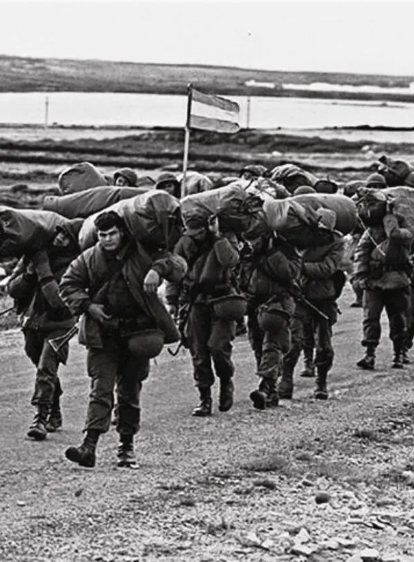 Argentine soldiers during the Falklands War