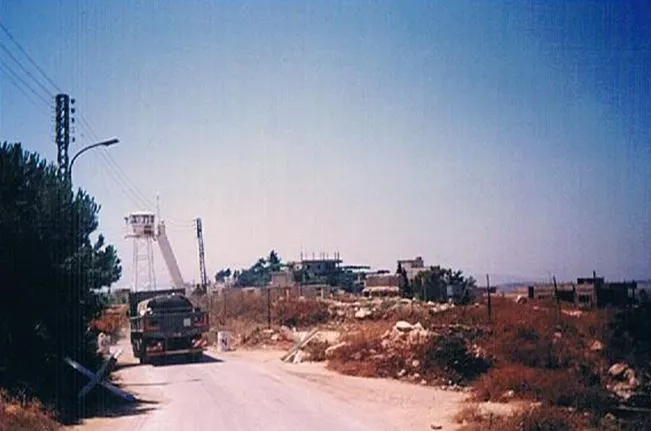 İsrail işgali altındaki Güney Lübnan güvenlik bölgesinin haritası