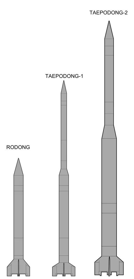 North Korean Hwasong-7 ballistic missile on a transporter during a parade