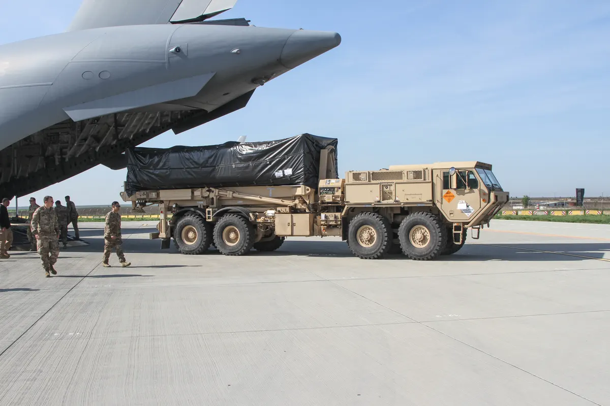 THAAD missile defense launcher vehicle