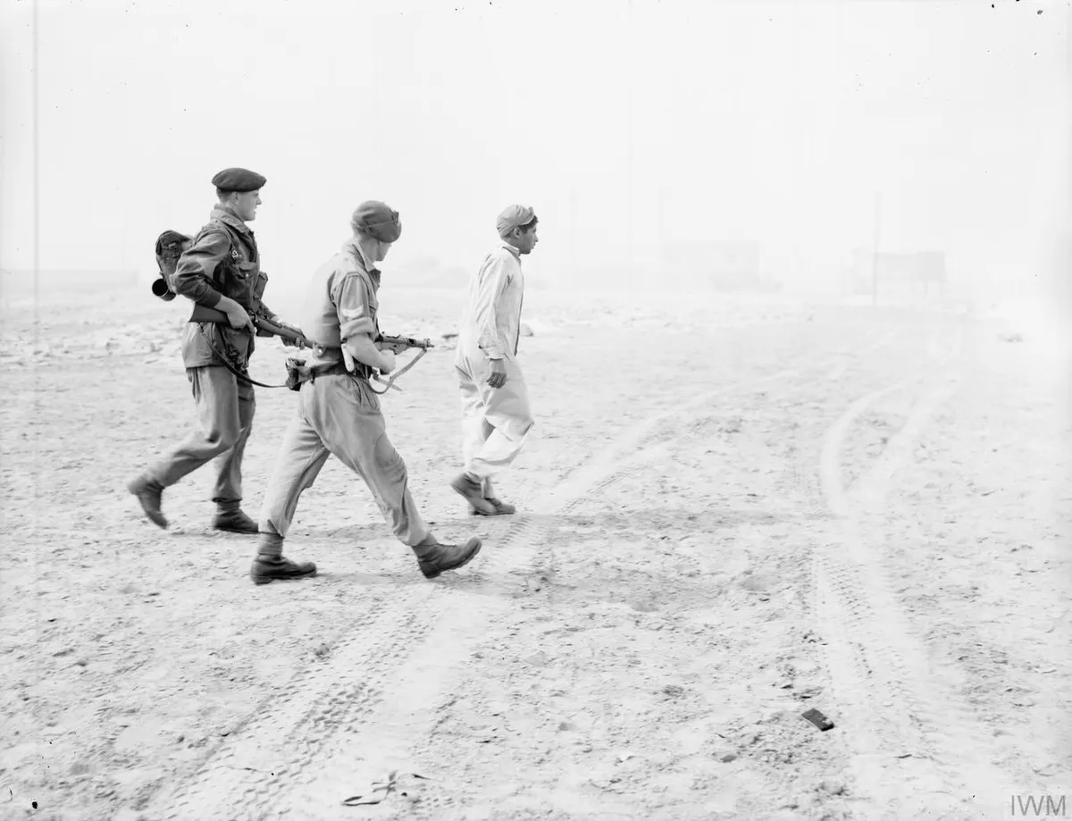 Egyptian soldiers during the 1956 Suez Crisis at Port Said