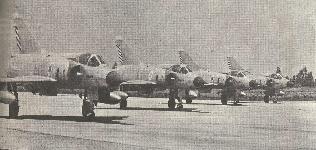 Mirage III fighter jet in Israeli Air Force markings