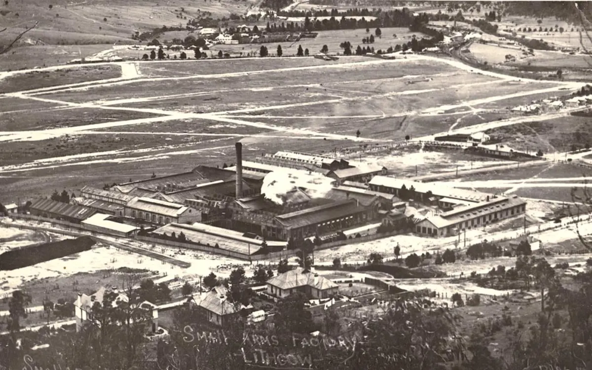 Yeni Güney Galler'in Lithgow kentindeki tarihi Small Arms Factory binası