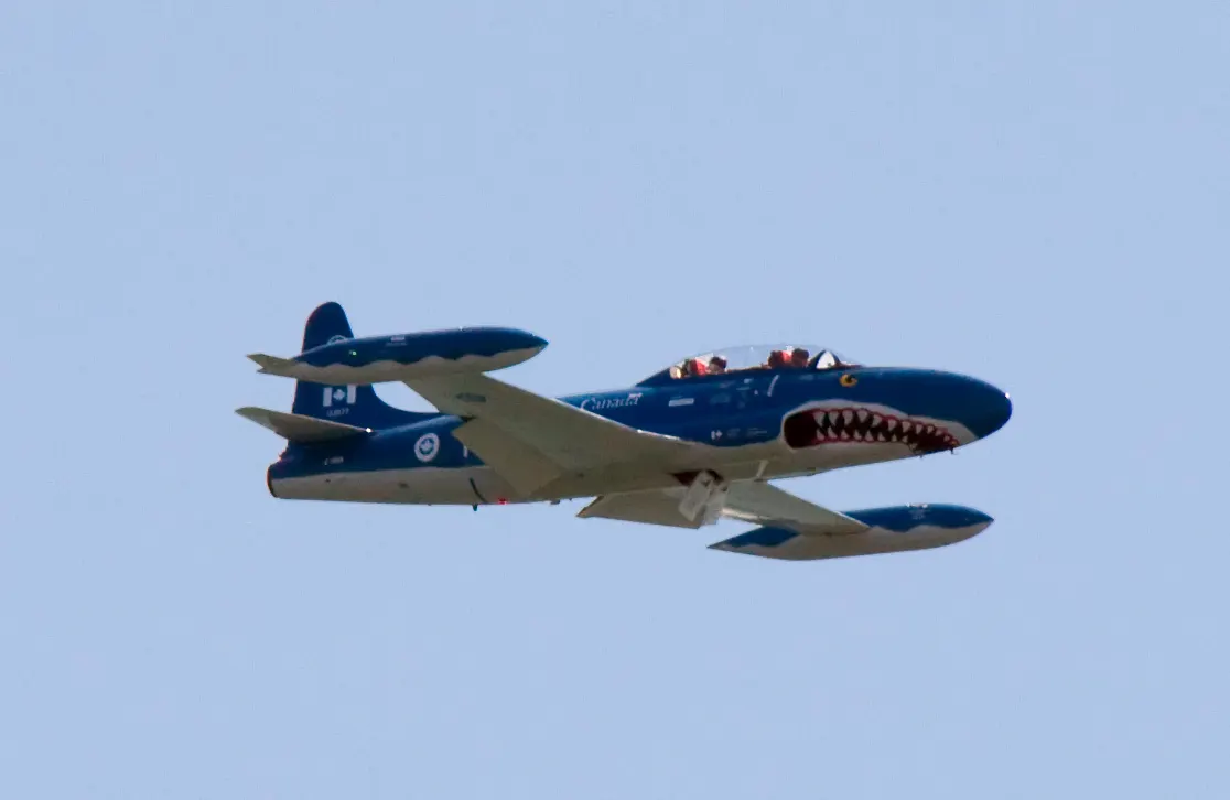 Canadair CT-133 Silver Star jet trainer of the Royal Canadian Air Force