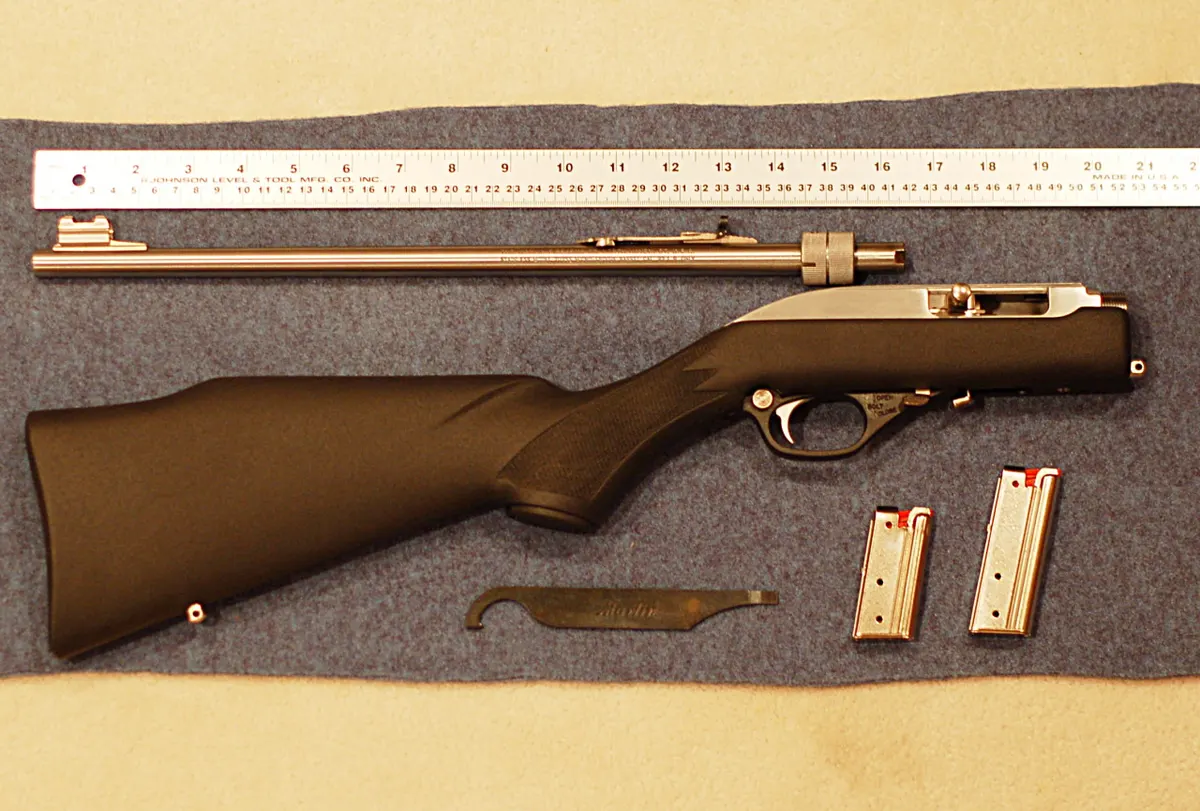 Marlin 70PSS rifle with stainless barrel and black synthetic stock