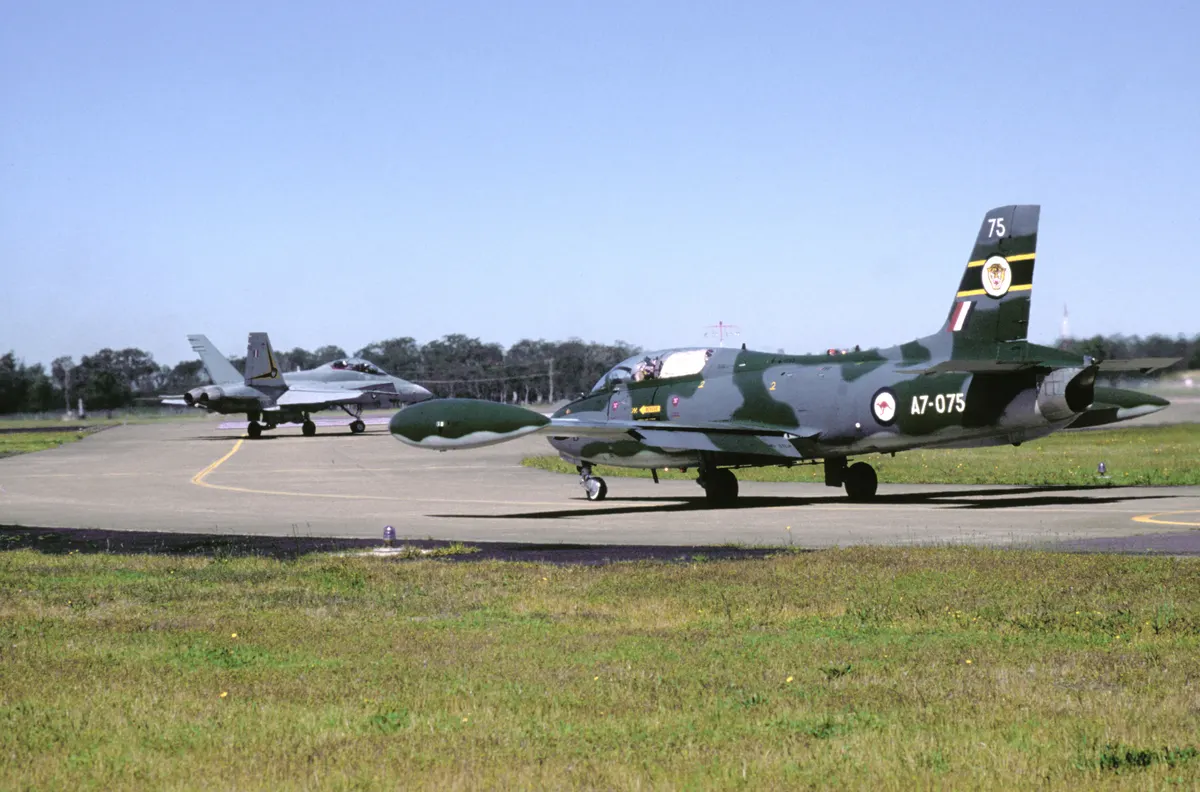 RAAF Aermacchi MB-326H jet trainer in flight