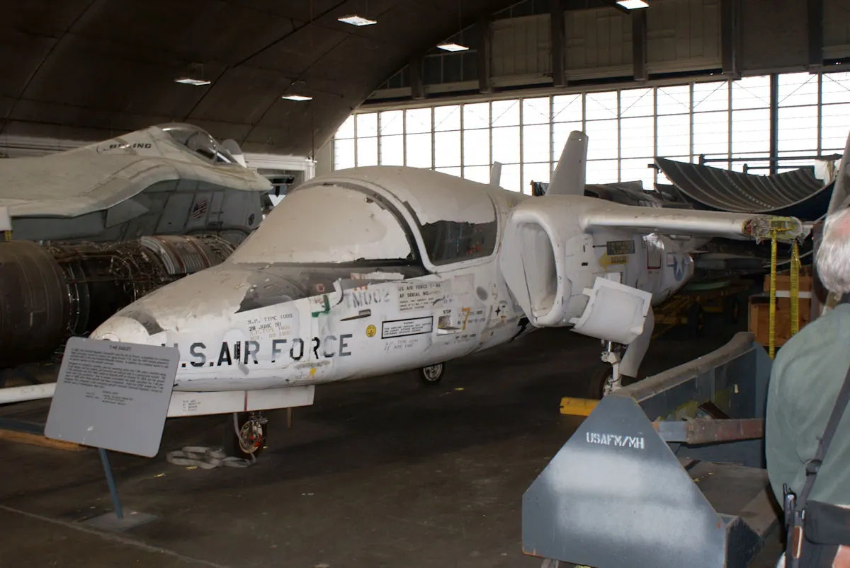 Fairchild T-46 Eaglet jet trainer on the ground