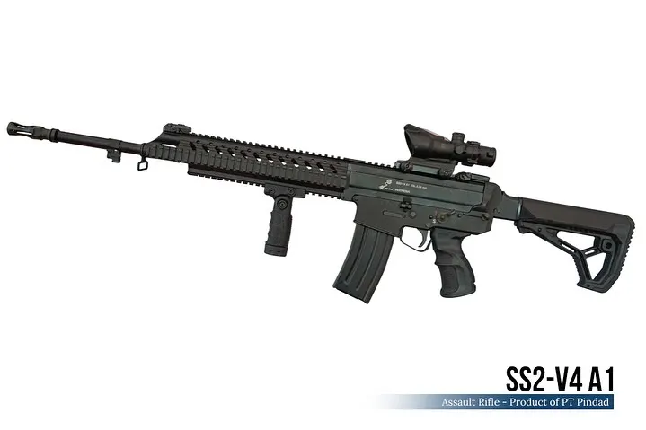 Sergilenen Pindad SS2 hücum tüfeği