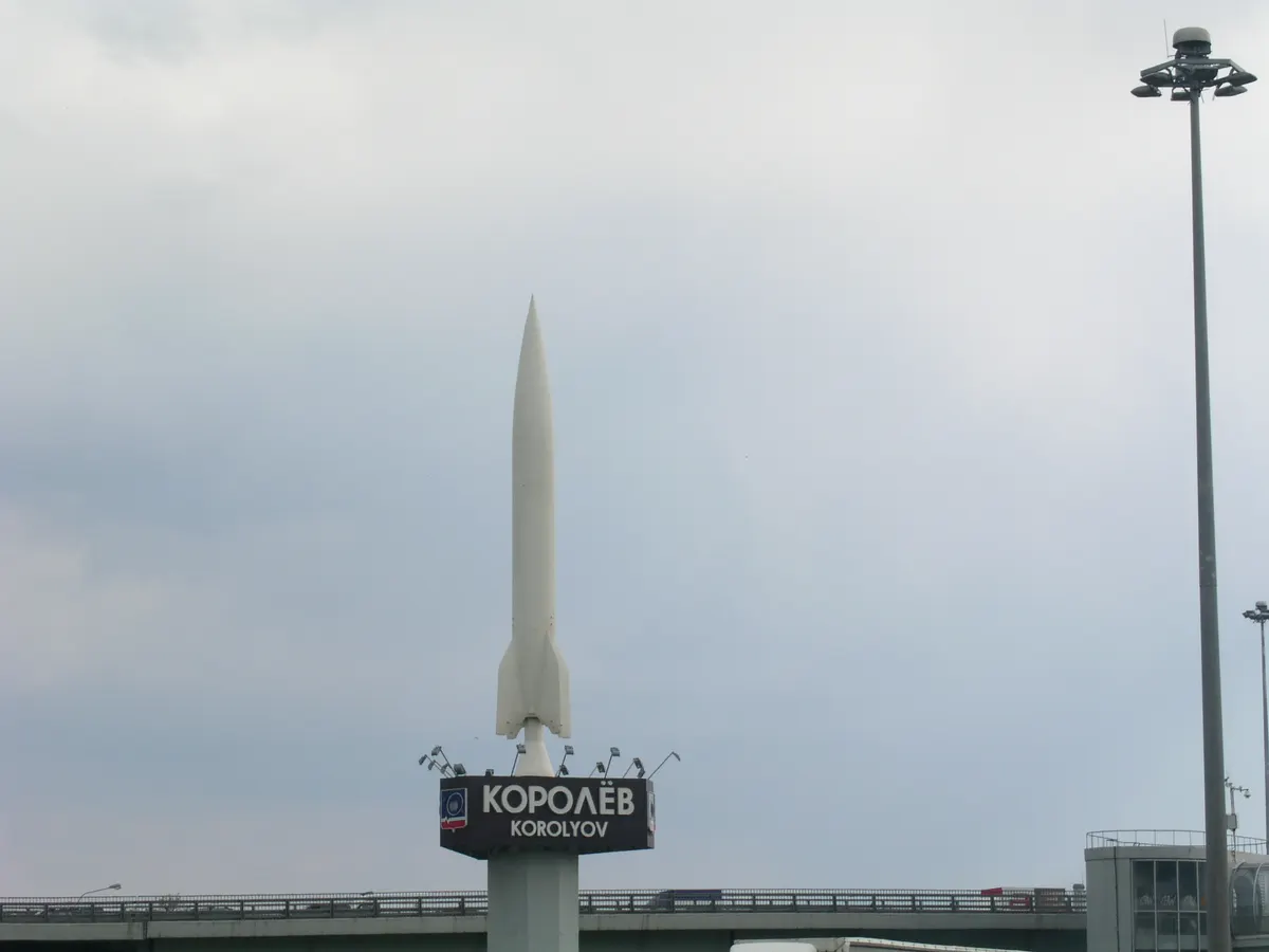 Soviet R-2 ballistic missile erected on its launch stand