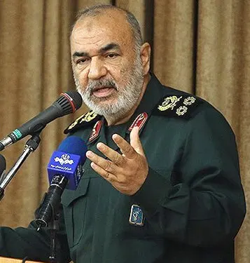 Portrait of IRGC commander Hossein Salami