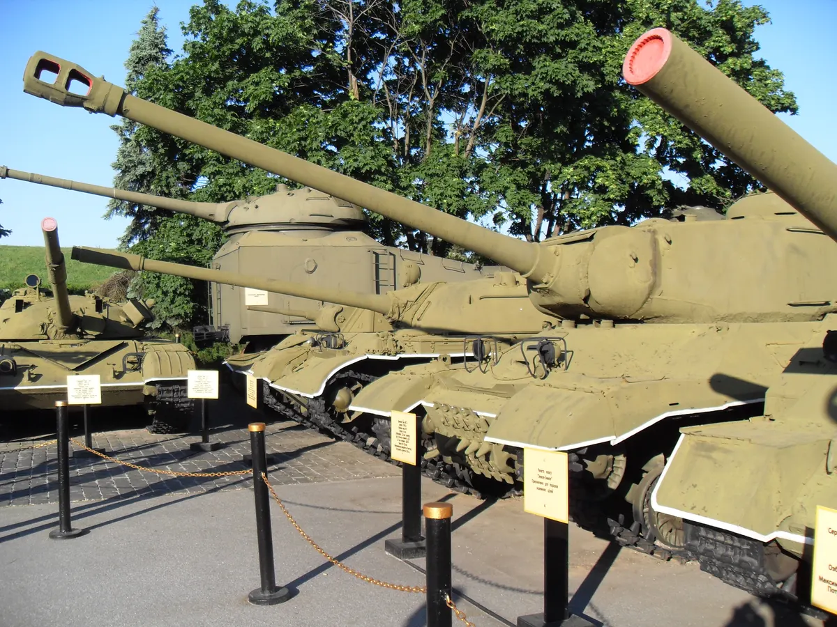 Soviet T-10 heavy tank on display
