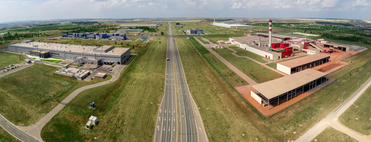 Industrial complex buildings at the Alabuga Special Economic Zone