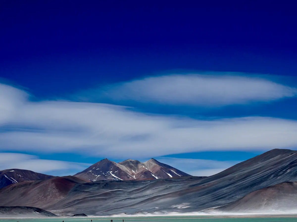 Kuzey Şili'deki Atacama Çölü bölgesinin haritası