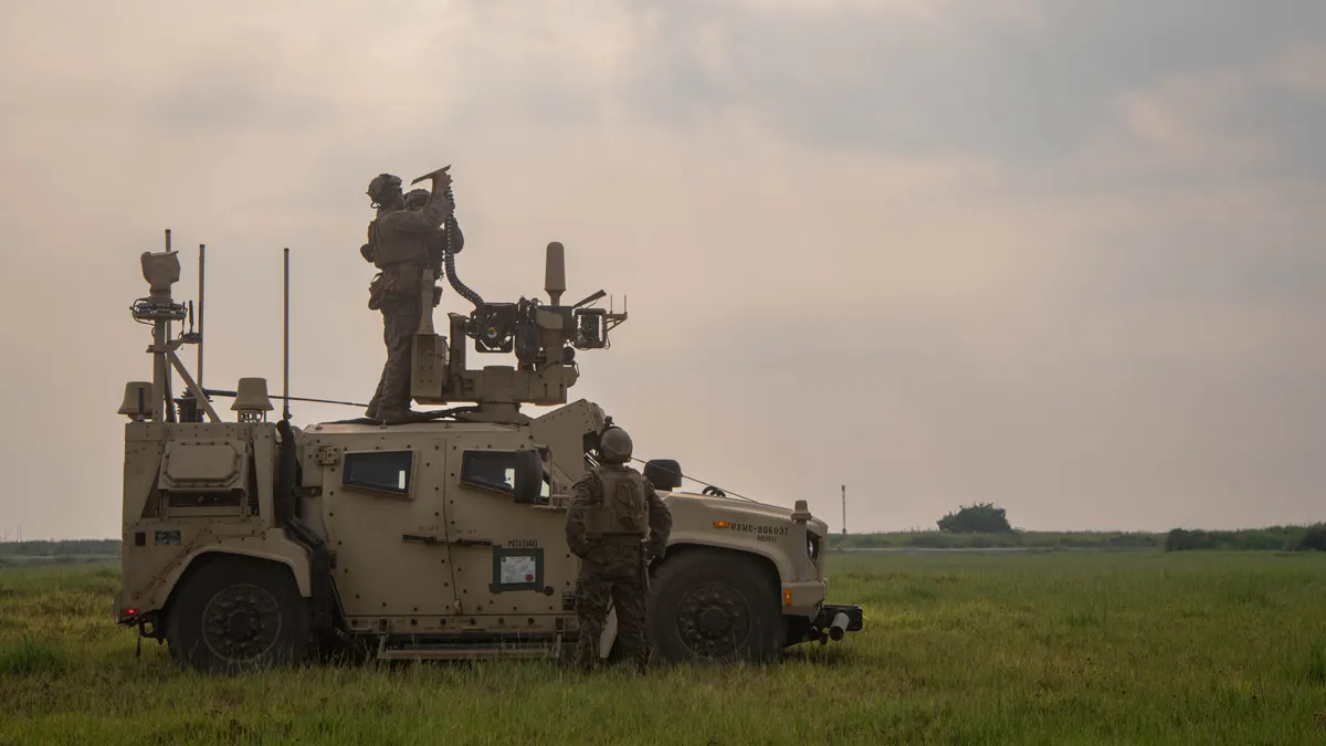 US Marines and Philippine forces during a joint air defense exercise