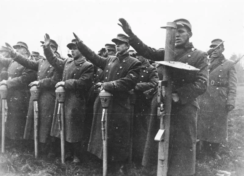 German Volkssturm militia members in 1945