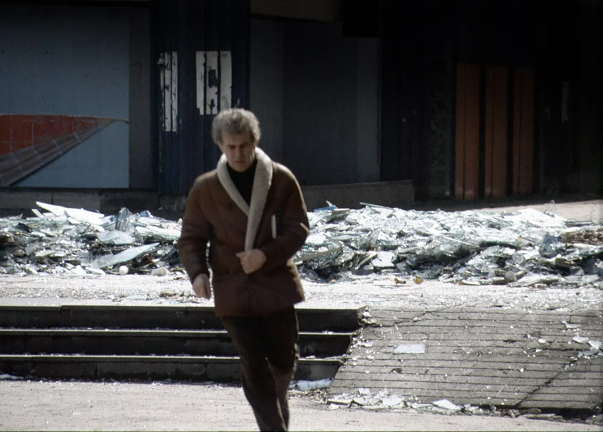 Street scene from the siege of Sarajevo